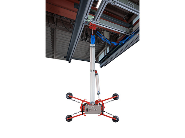 Vacuum lifter with pneumatic lifting cylinder