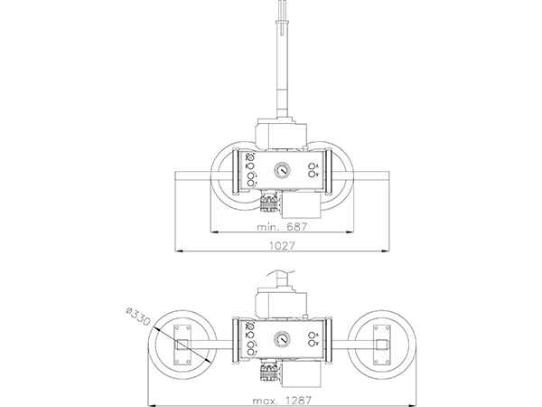 Appareils de levage à vide avec fonction de rotation électrique