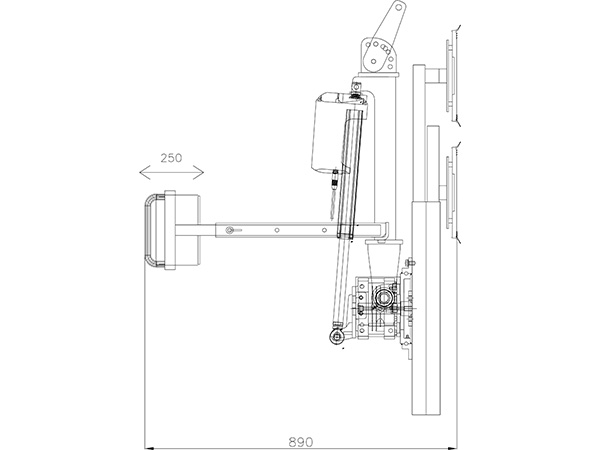 Vacuum lifter with electric rotation function and electric slew function