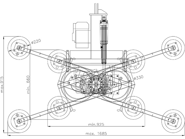 Vacuum lifter with electric rotation function and electric slew function