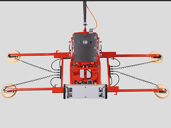 Vacuum lifter with electric rotation function and hydraulic slew function