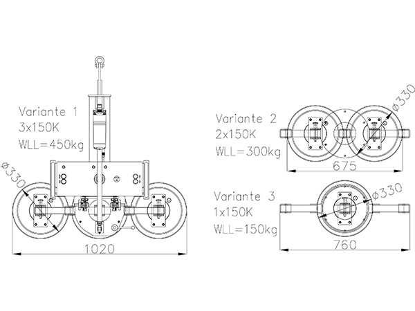 Appareils de levage à vide avec fonction de rotation manuelle et fonction de pivotement électrique