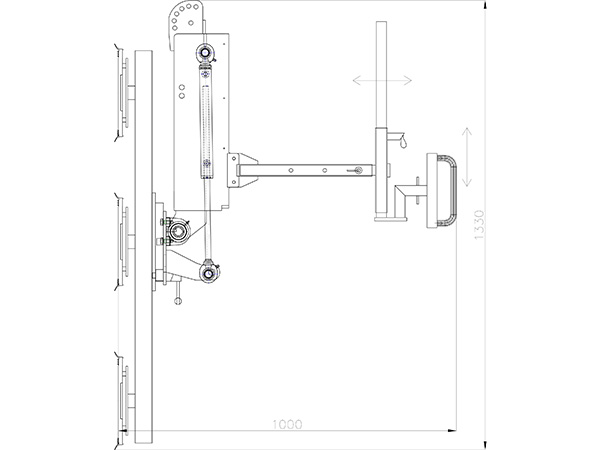 Appareils de levage à vide avec fonction de rotation manuelle et fonction de pivotement hydraulique