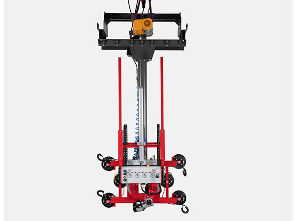 Vacuum lifter with telescopic guide