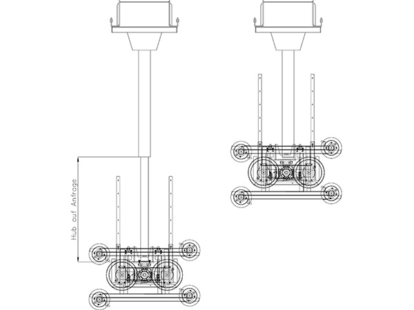 Vacuum lifter with telescopic guide