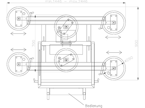 Vacuum lifter for horizontal handling