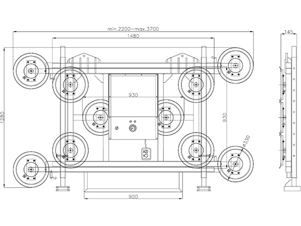 Vacuum lifter for vertical handling