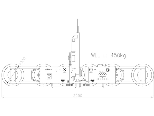 Vakuumlifter bis 450 kg - Drehen/Schwenken manuell