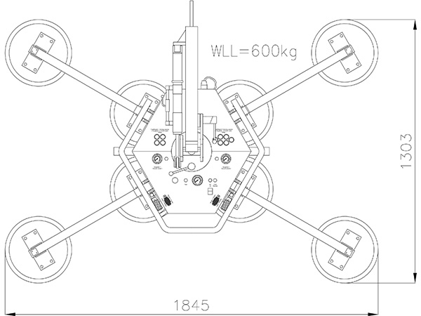 Sollevatore a vuoto fino a 600 kg - Rotazione/inclinazione manuale