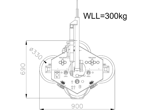 Elevador por vacío de hasta 450 kg - rotación/giro manual