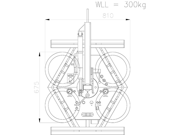 Elevador por vacío de hasta 750 kg - rotación/giro manual