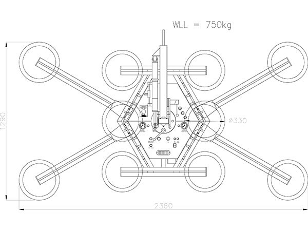 Vakuumlifter bis 750 kg - Drehen/Schwenken manuell