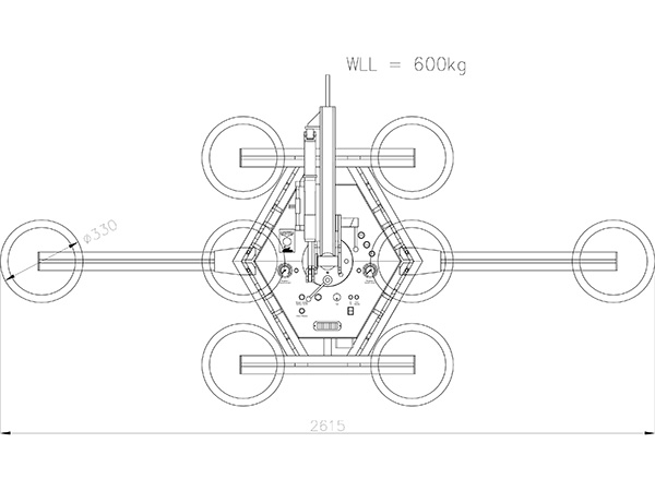 Elevador por vacío de hasta 750 kg - rotación/giro manual