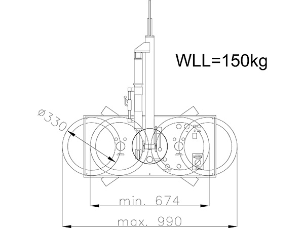 Appareils de levage à vide jusqu'à 450 kg - rotation/pivotement manuel(le)