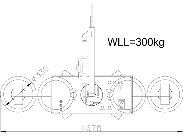 Sollevatore a vuoto fino a 450 kg - Rotazione/inclinazione manuale