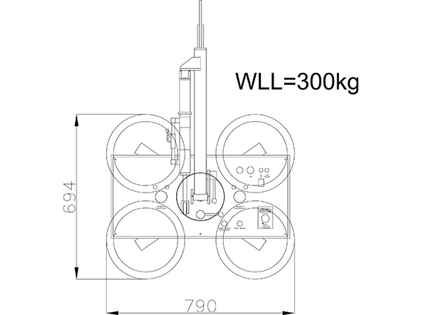 Vakuumlifter bis 450 kg - Drehen/Schwenken manuell