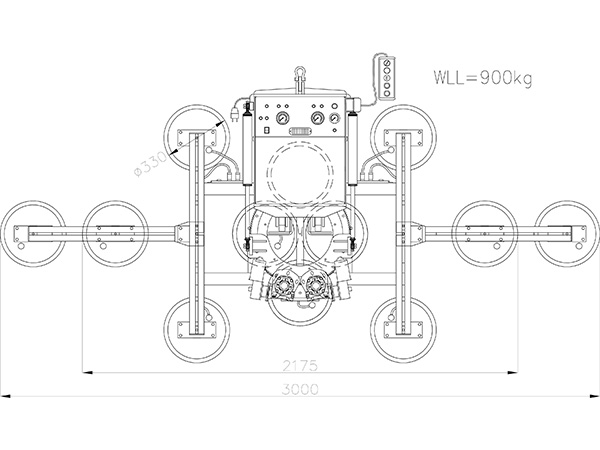 Appareils de levage à vide jusqu'à 1000 kg - rotation électrique/pivotement hydraulique