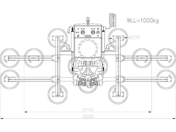 Appareils de levage à vide jusqu'à 1000 kg - rotation électrique/pivotement hydraulique